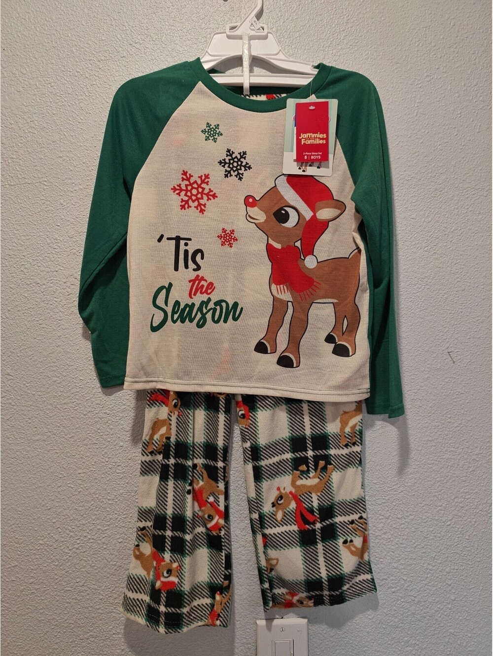 Boys 2-Piece Christmas Reindeer Sleep Set Size 8